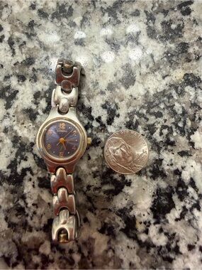 Fossil Two Tone Watch with Blue Dial ES-8949